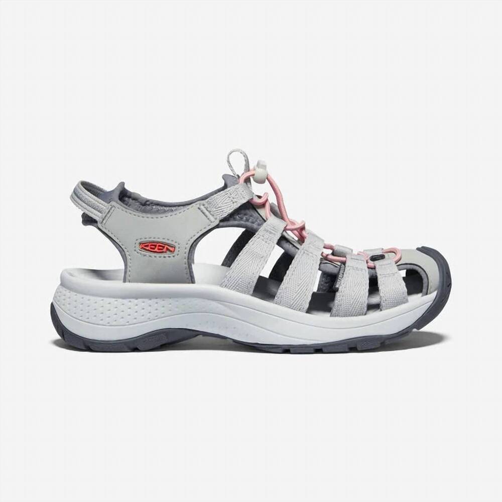 NEW KEEN women's astoria west sandal in grey/coral
